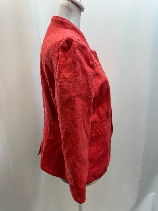 Halogen Red Textured Button-Up Blazer S - Picture 2 of 3